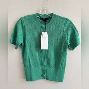 Zara Green Cropped Cardigan Size Small